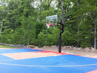 Basketball court in North Attleboro, MA. Stop dreaming and get backyard basketball in Franklin, Norwood, Watertown, Needham, Millis, Natick or Medway this year.
