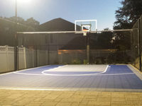 Backyard basketball in Stoneham, MA.