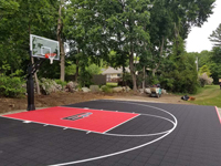 View from left from toward right end of home basketball court in Brockton, MA.